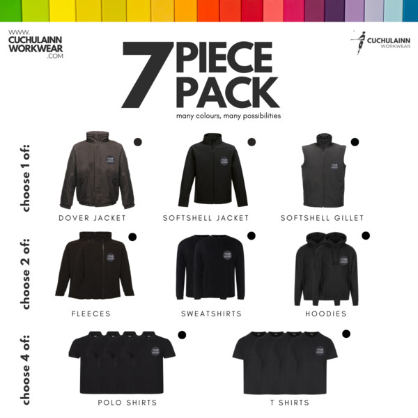 seven piece custom workwear pack