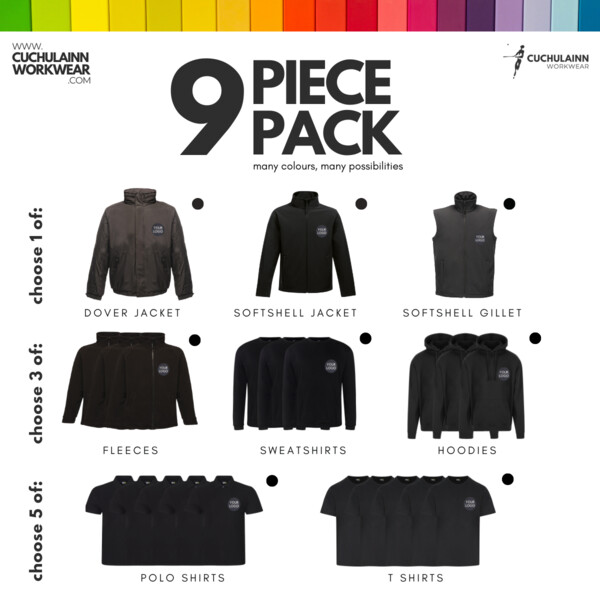 9 piece workwear pack fully customisable