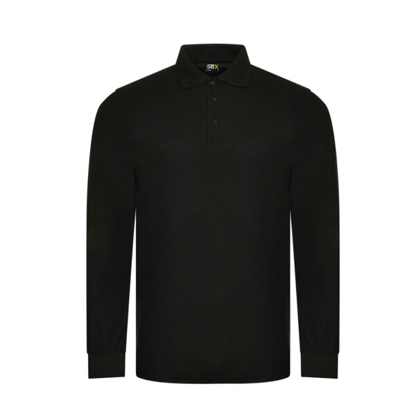 black long sleeve polo shirt